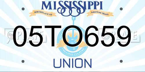 05TO659 Mississippi License Plate