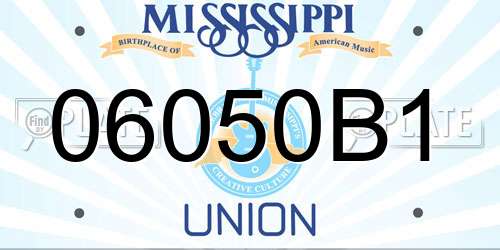 06050B1 Mississippi License Plate