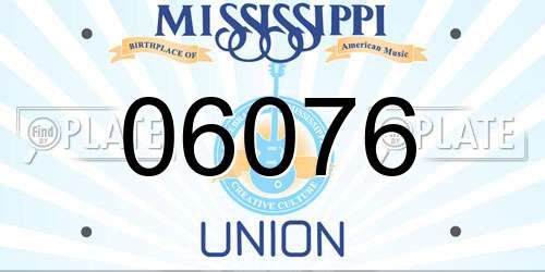 06076 Mississippi License Plate