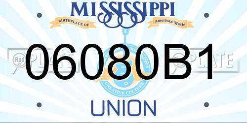 06080B1 Mississippi License Plate