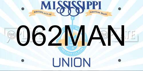 062MAN Mississippi License Plate