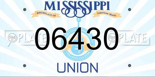 06430 Mississippi License Plate