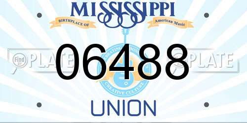06488 Mississippi License Plate