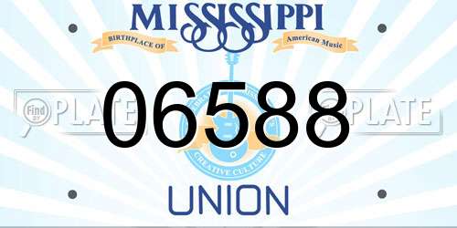06588 Mississippi License Plate