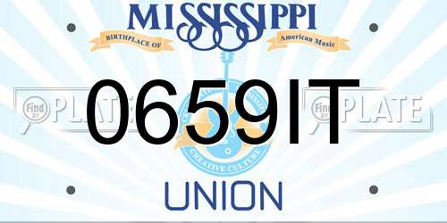 0659IT Mississippi License Plate