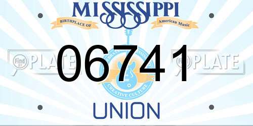 06741 Mississippi License Plate