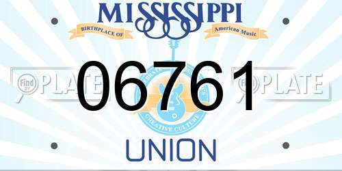 06761 Mississippi License Plate
