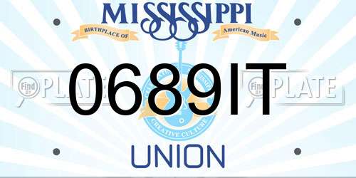 0689IT Mississippi License Plate