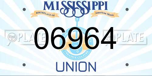 06964 Mississippi License Plate