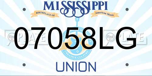 07058LG Mississippi License Plate
