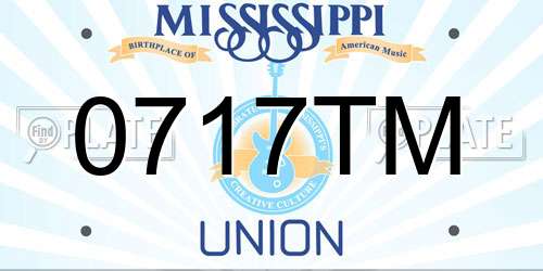 0717TM Mississippi License Plate