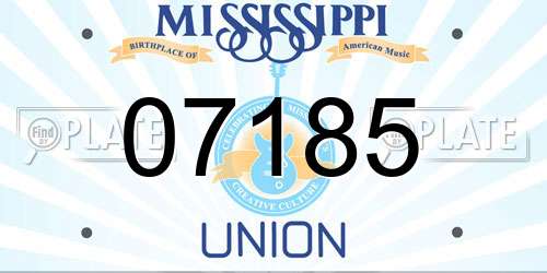 07185 Mississippi License Plate