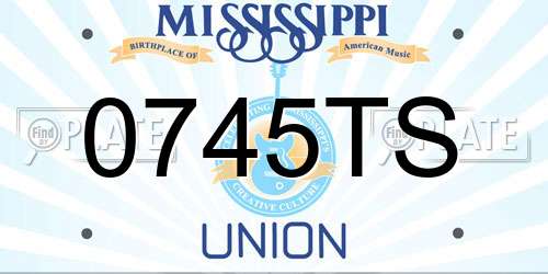 0745TS Mississippi License Plate