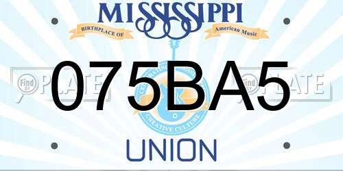 075BA5 Mississippi License Plate