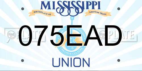 075EAD Mississippi License Plate