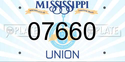 07660 Mississippi License Plate