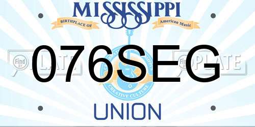 076SEG Mississippi License Plate