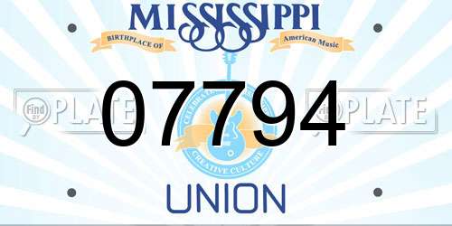 07794 Mississippi License Plate