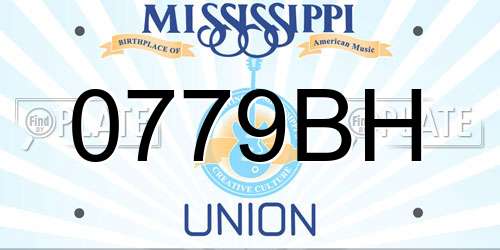0779BH Mississippi License Plate