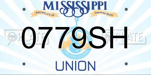 0779SH Mississippi License Plate