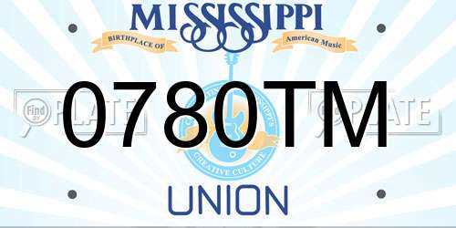0780TM Mississippi License Plate