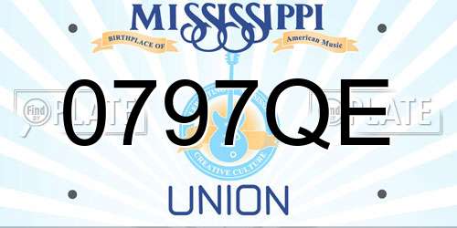 0797QE Mississippi License Plate