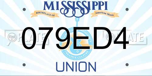 079ED4 Mississippi License Plate
