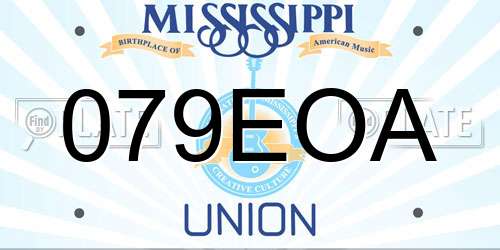 079EOA Mississippi License Plate
