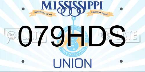 079HDS Mississippi License Plate