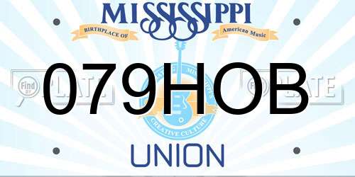 079HOB Mississippi License Plate