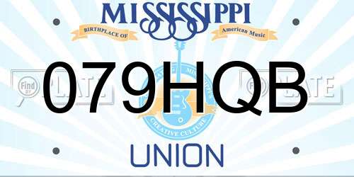 079HQB Mississippi License Plate