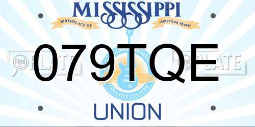 079TQE Mississippi License Plate