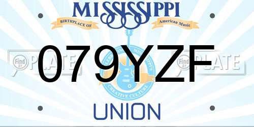 079YZF Mississippi License Plate