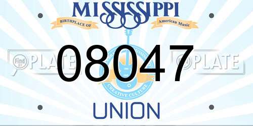 08047 Mississippi License Plate