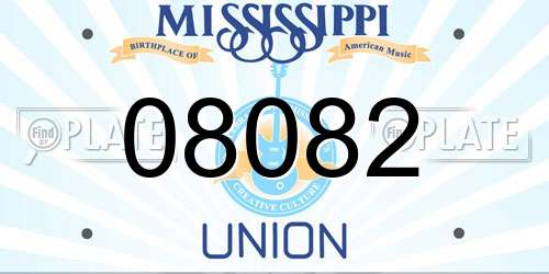 08082 Mississippi License Plate