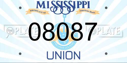 08087 Mississippi License Plate