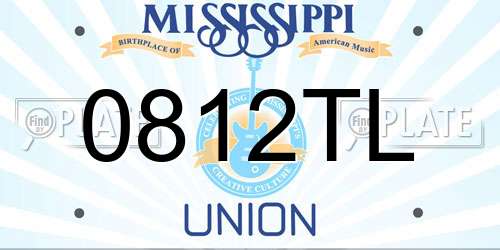 0812TL Mississippi License Plate