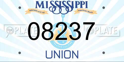 08237 Mississippi License Plate