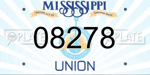 08278 Mississippi License Plate