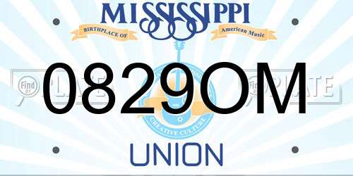 0829OM Mississippi License Plate