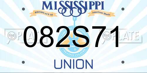 082S71 Mississippi License Plate