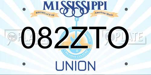 082ZTO Mississippi License Plate
