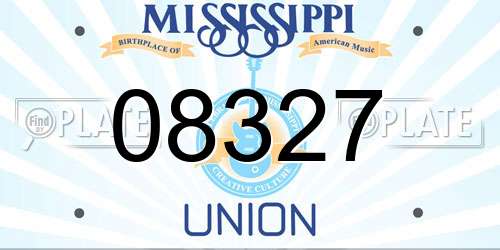 08327 Mississippi License Plate