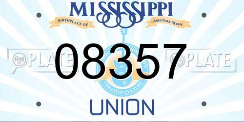08357 Mississippi License Plate