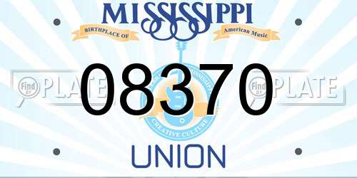 08370 Mississippi License Plate