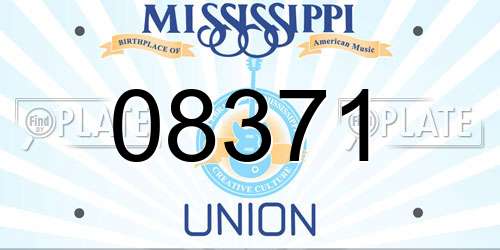 08371 Mississippi License Plate