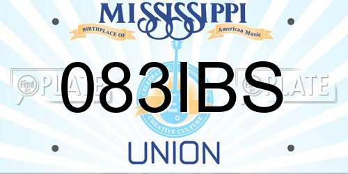 083IBS Mississippi License Plate