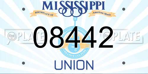 08442 Mississippi License Plate