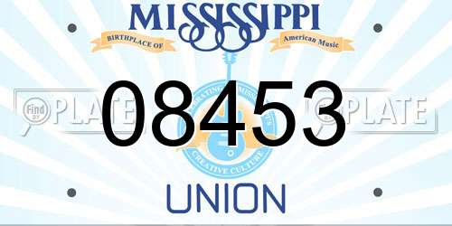 08453 Mississippi License Plate