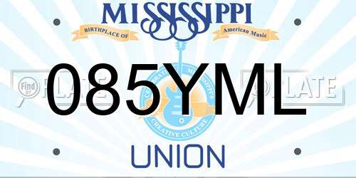 085YML Mississippi License Plate